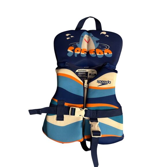 Speedo Infant Swim Vest Blue Shark Baby Boy Pool Swimming Beach - Picture 1 of 5
